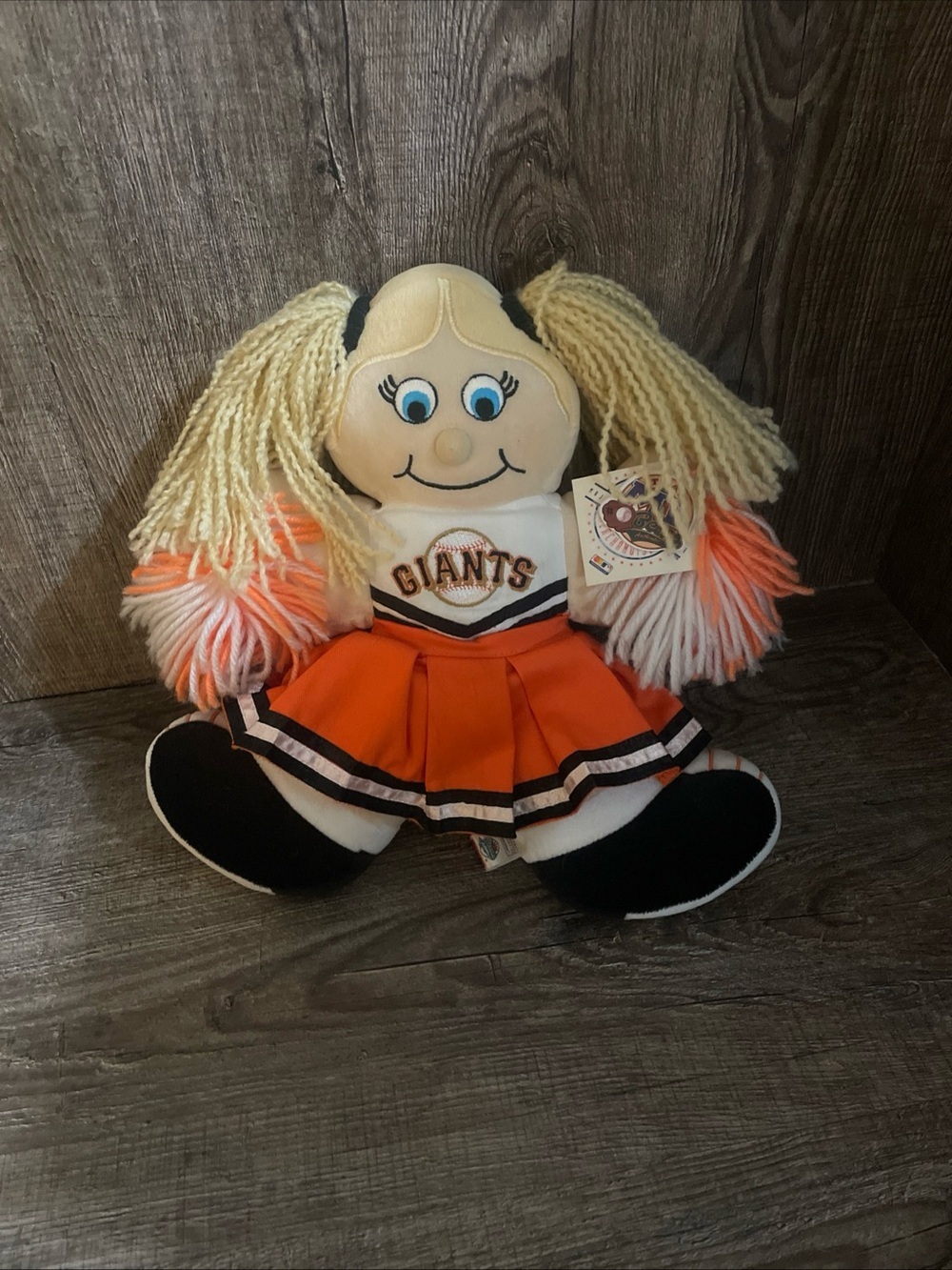 Vintage Genuine Merchandise Orange & Black Giants Cheerleader Doll